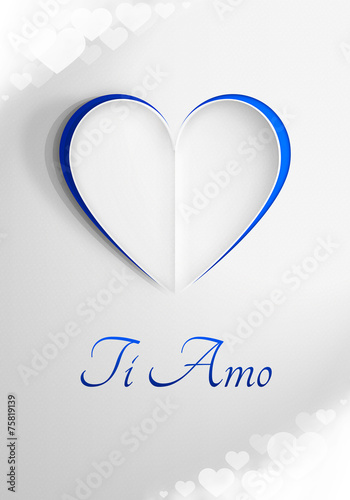 Elegancka kartka walentynkowa 'Ti Amo'