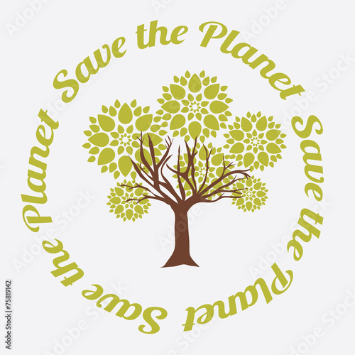 Ecology design, vector illustration.