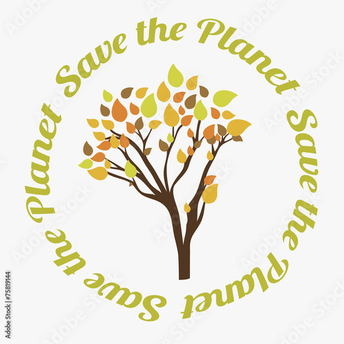Ecology design, vector illustration.