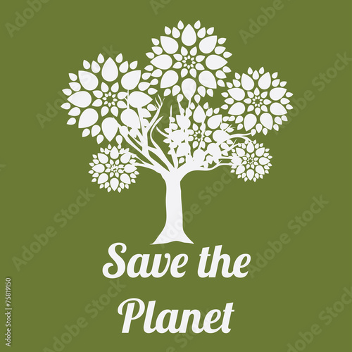 Ecology design, vector illustration.