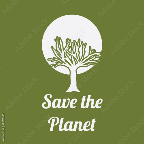 Ecology design, vector illustration.