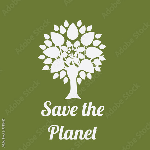 Ecology design, vector illustration.
