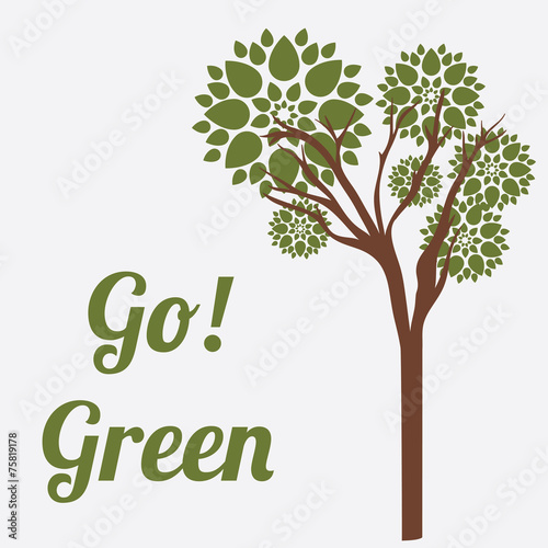 Ecology design, vector illustration.