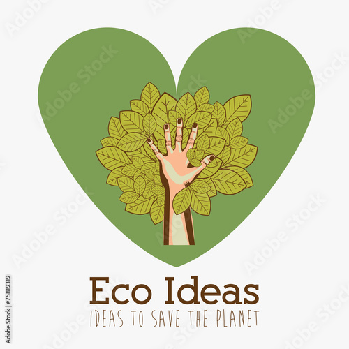 Ecology design, vector illustration.