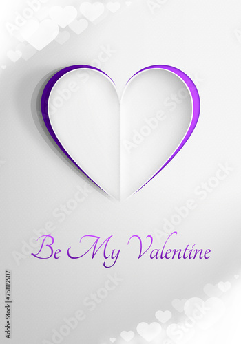 Obraz na płótnie Kartka walentynkowa 'Be My Valentine'