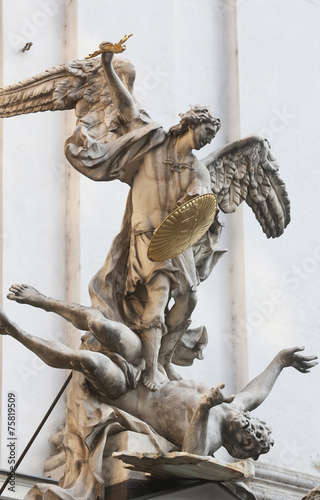 Saint Michael with gold shield and sword, of Vienna photo