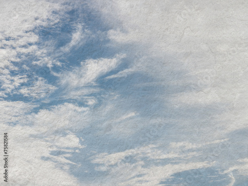 Abstract blue sky white cloud vintage style