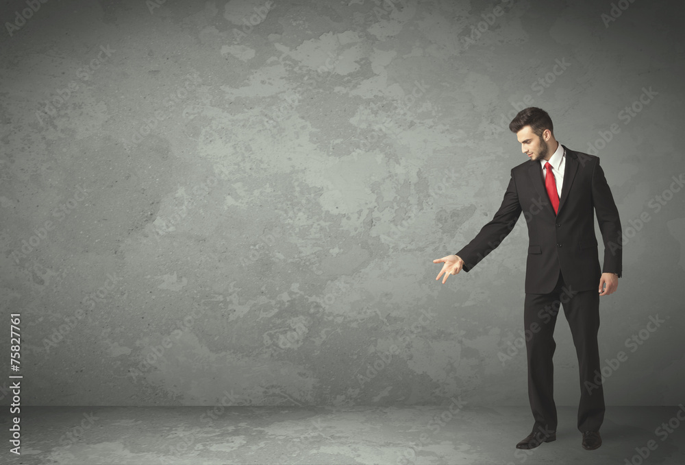 Business person throwing with empty copyspace Business person throwing with empty copyspace
