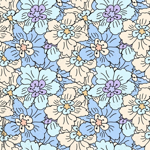 Wallpaper Mural spring floral Seamless PAttern Torontodigital.ca