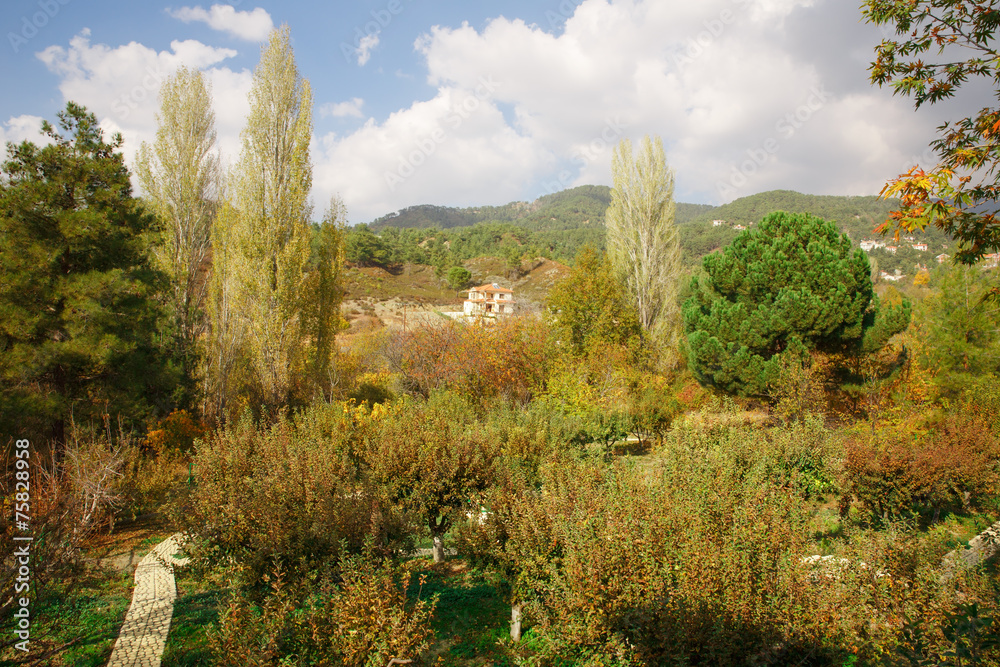 Cyprus village in mountains