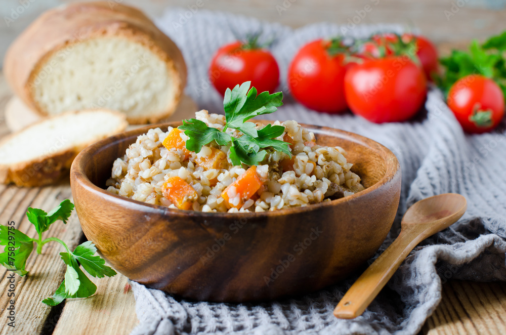 Buckwheat with vegetables Buckwheat with vegetables