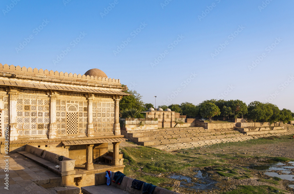 Sarkhej Roza mosque in Ahmedabad, India