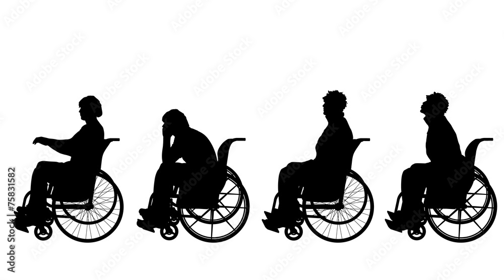 Obraz premium Vector silhouette of a man.