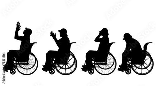 Vector silhouette of a man.