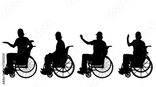 Vector silhouette of a man.