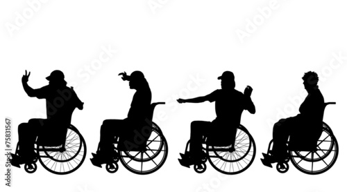 Vector silhouette of a man.