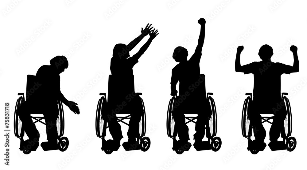 Obraz premium Vector silhouette of a man.