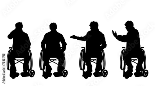Vector silhouette of a man.