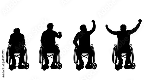 Vector silhouette of a man.