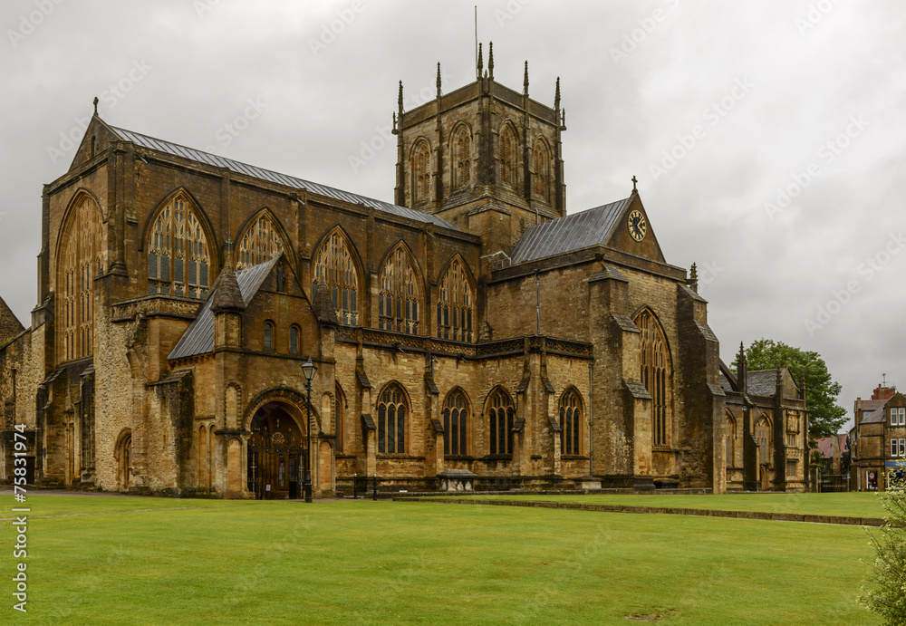 Fototapeta premium Abbey from south west, Sherborne