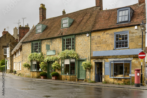 Photography old stone houses at Sherborne, Dorset