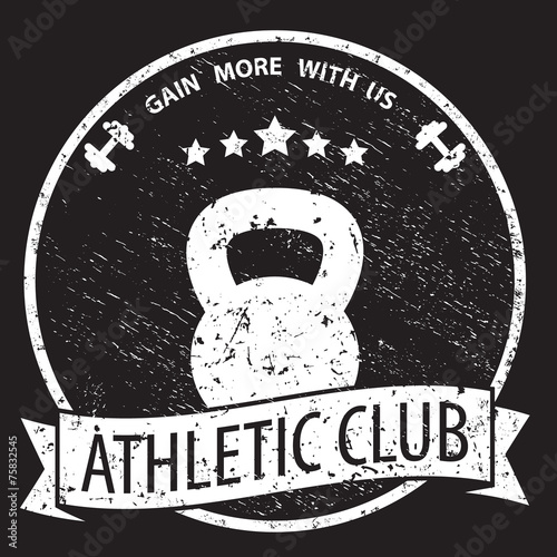 gain more with us vintage emblem vector illustration, eps10