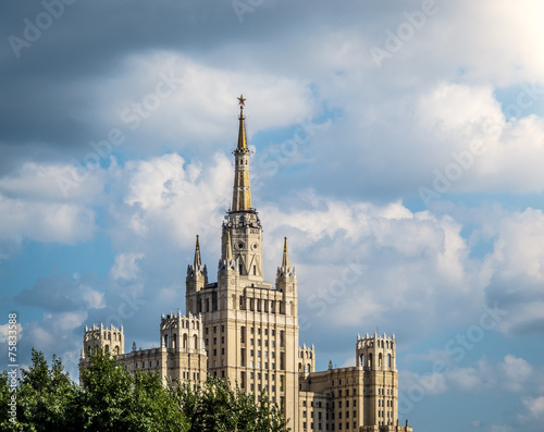 One of Moscow's famous highrises.