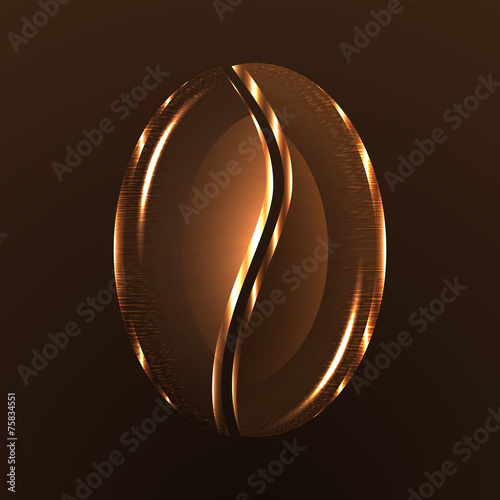 Background of coffee bean. Vector.