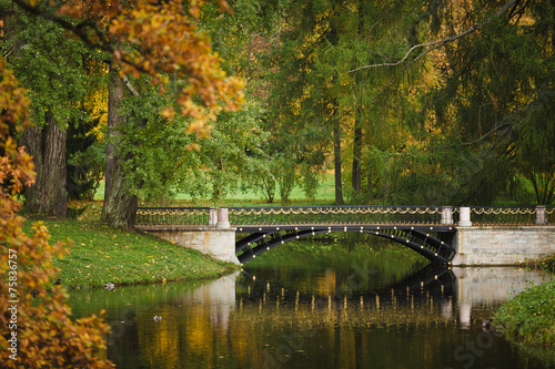 Bridge at autumn time