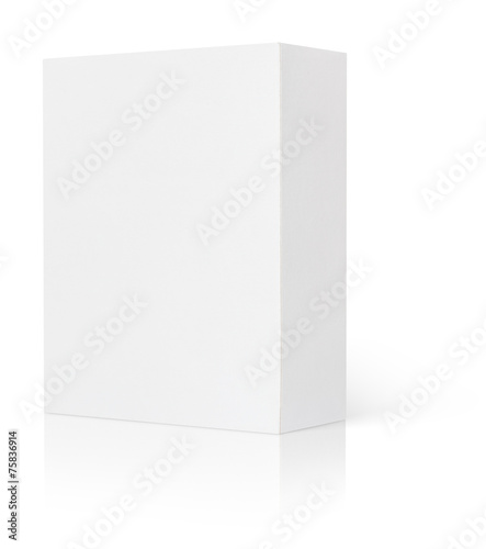 Blank cardboard box isolated on white background © Roman Samokhin
