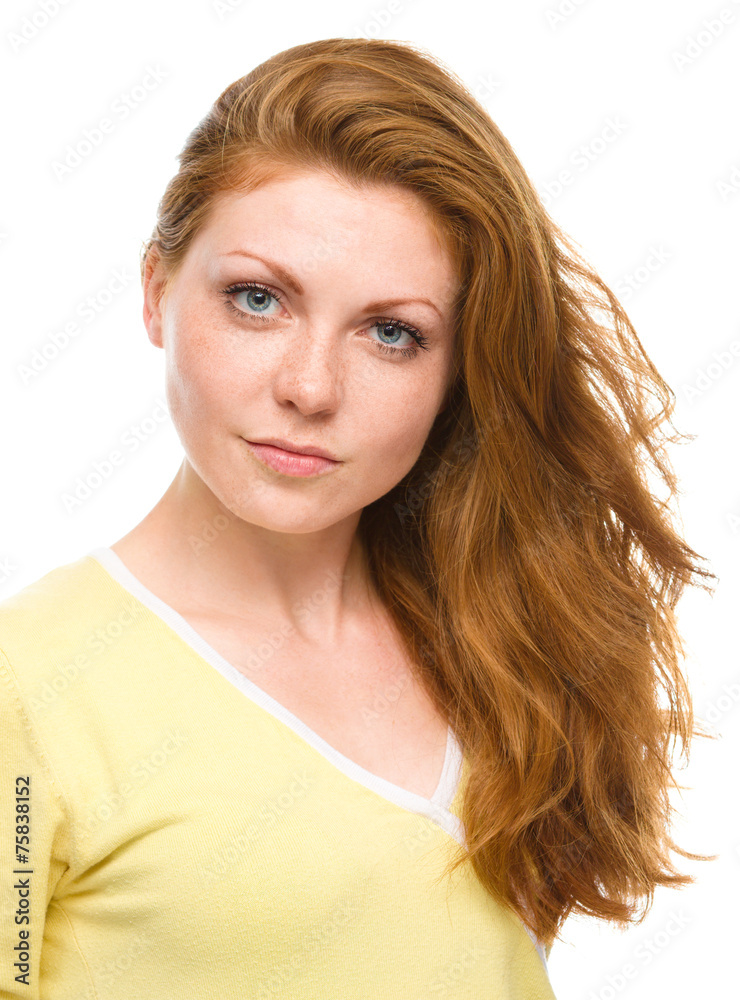 Portrait of a young cheerful woman Portrait of a young cheerful woman