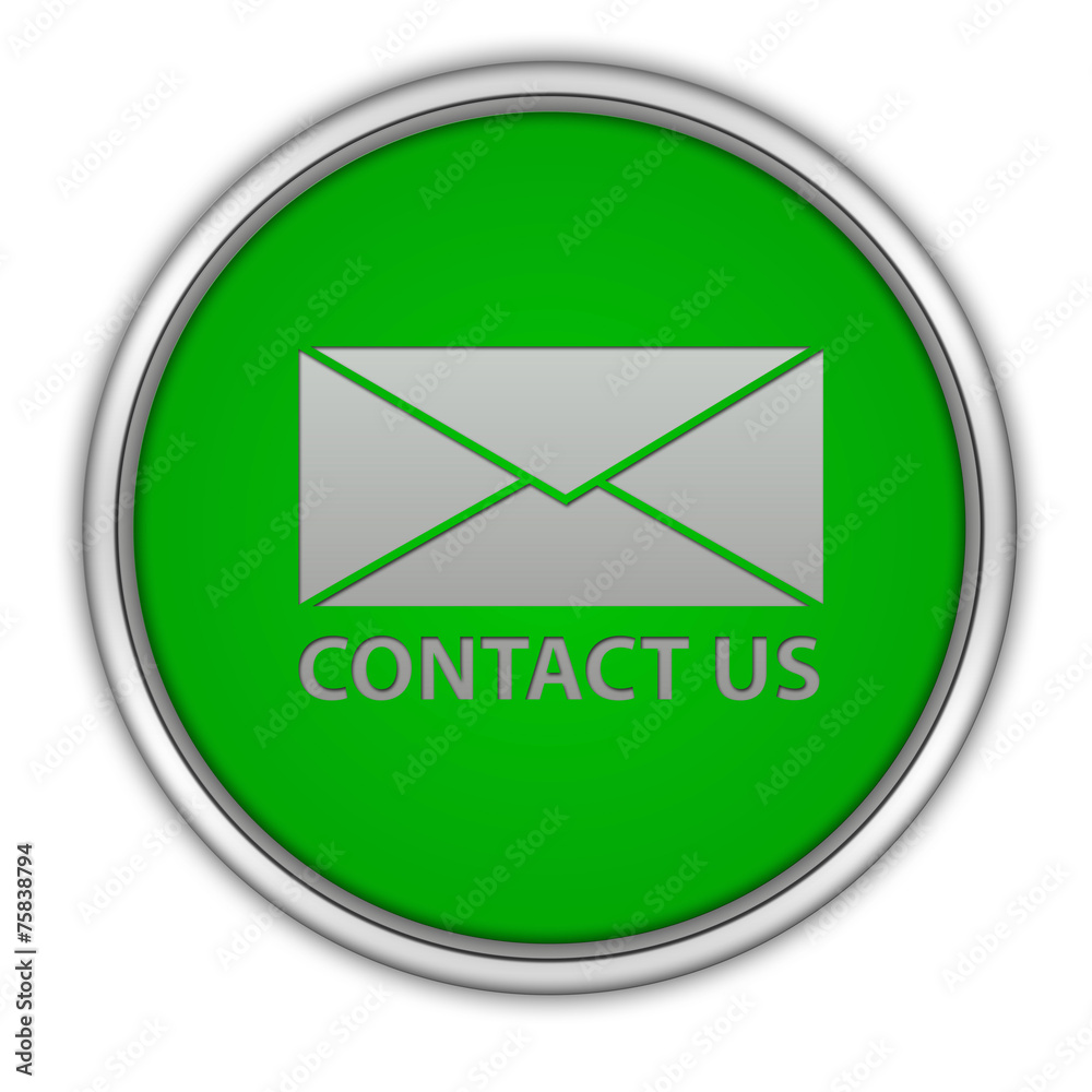Contact us circular icon on white background Contact us circular icon on white background