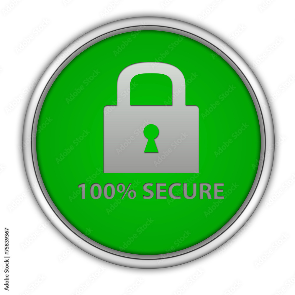 Lock circular icon on white background Lock circular icon on white background