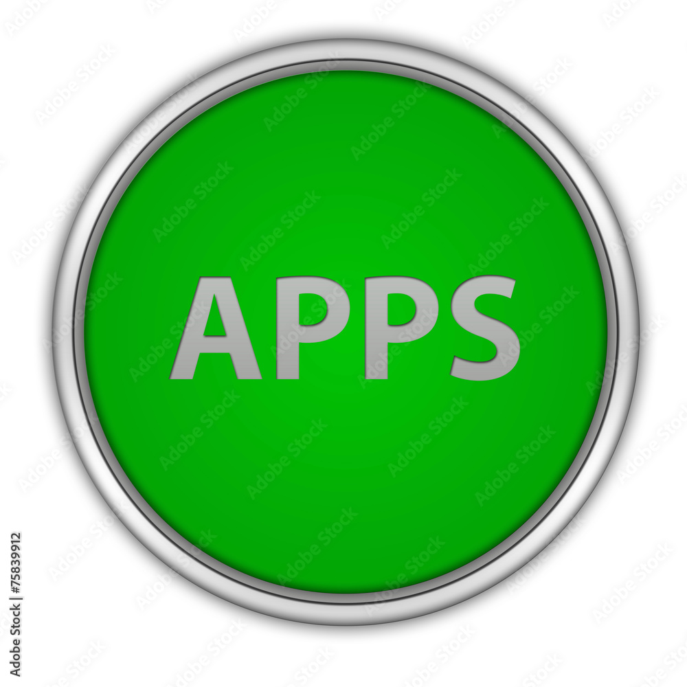 Apps circular icon on white background Apps circular icon on white background