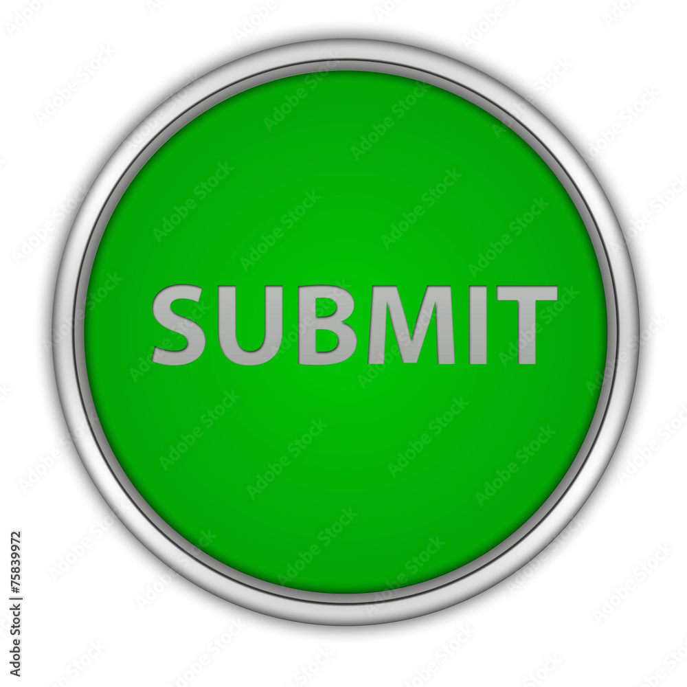 Submit circular icon on white background Submit circular icon on white background