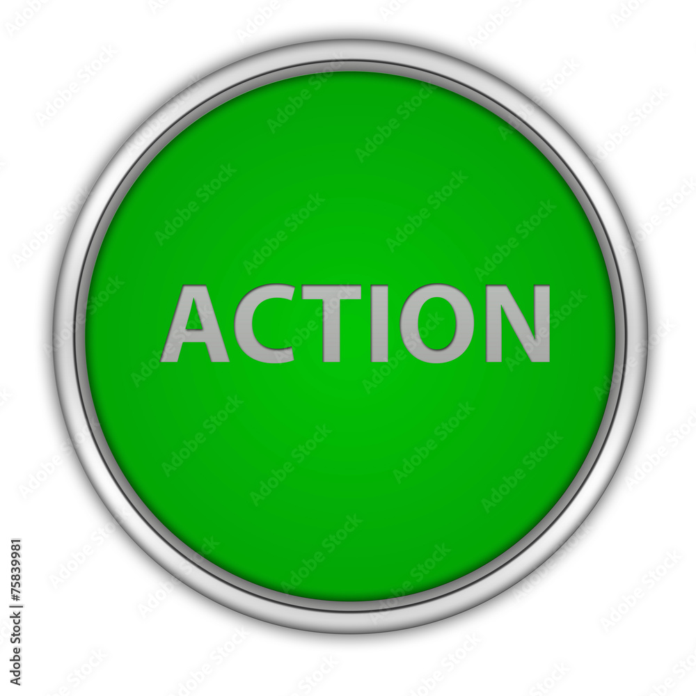 Action circular icon on white background Action circular icon on white background