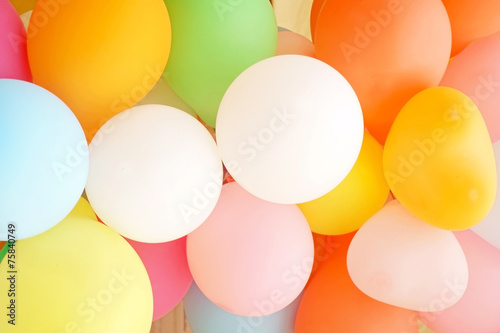 Colorful many balloons for background