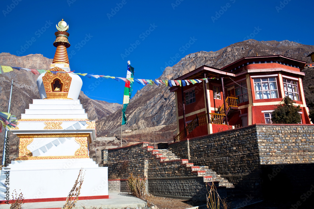 Buddhist gompa and monastery in Muktinath, Nepal