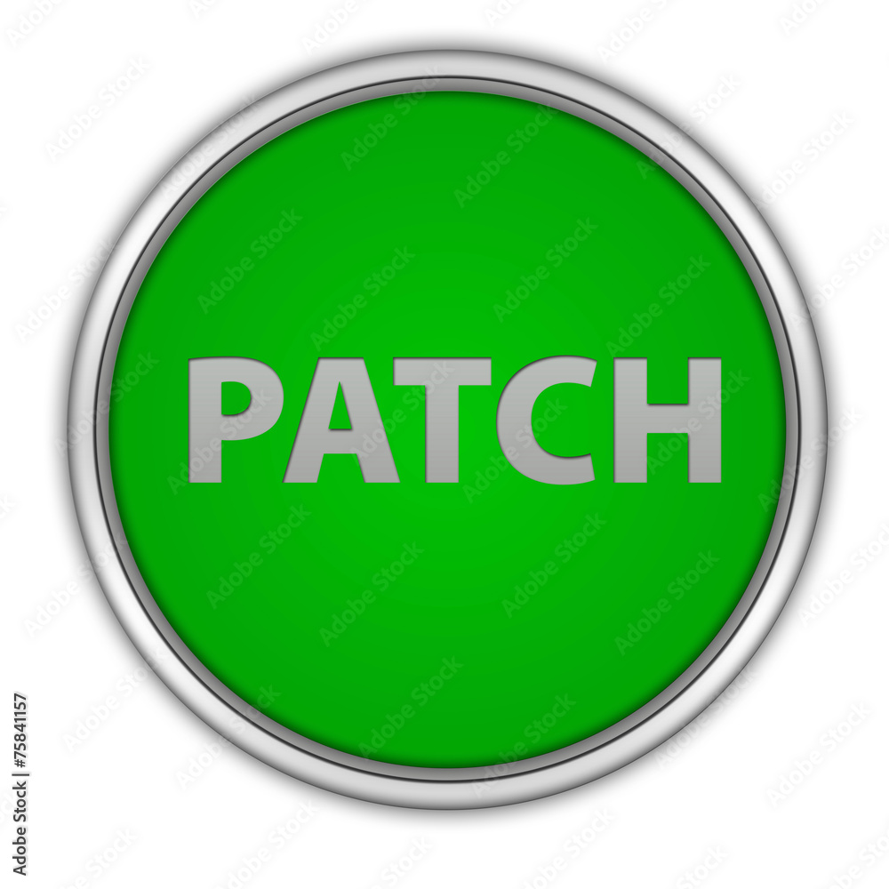 Patch circular icon on white background Patch circular icon on white background