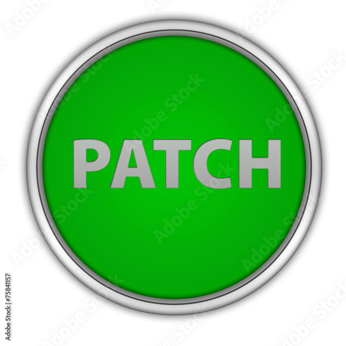 Patch circular icon on white background