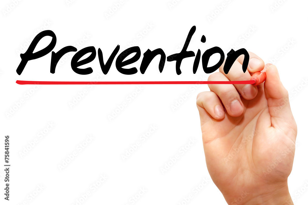 Hand writing Prevention with marker, concept Hand writing Prevention with marker, concept