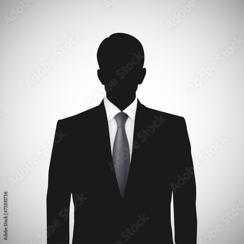 Unknown person silhouette whith tie