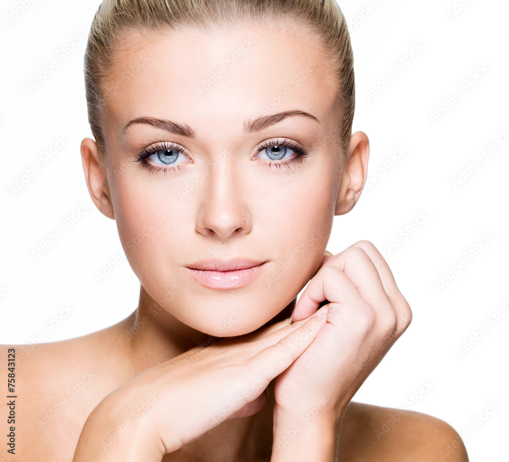 Beautiful face of a young caucasian woman Beautiful face of a young caucasian woman