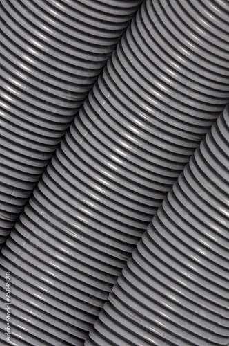 Grey corrugated pipe