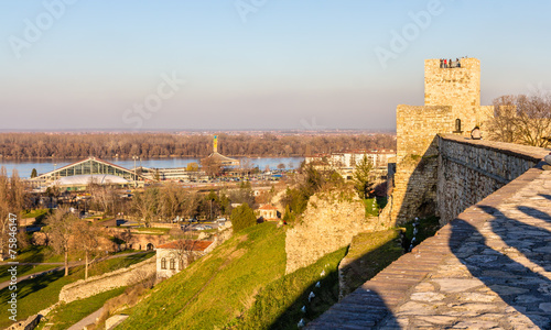 View on the Danube from Belgrade Fortress - Serbia