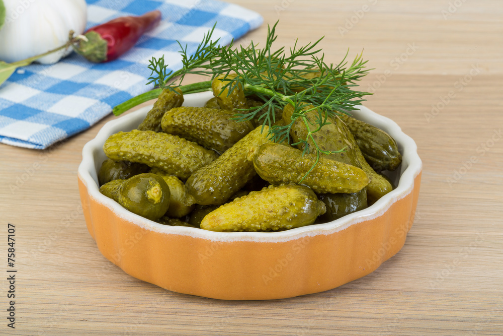 Marinated small cucumber Marinated small cucumber