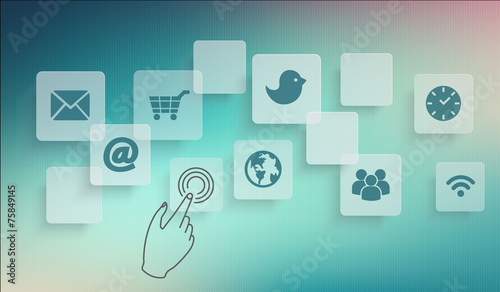 Smartphone / Icons / Web / Hintergrund