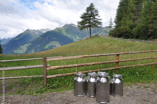 Milchkannen in Südtirol