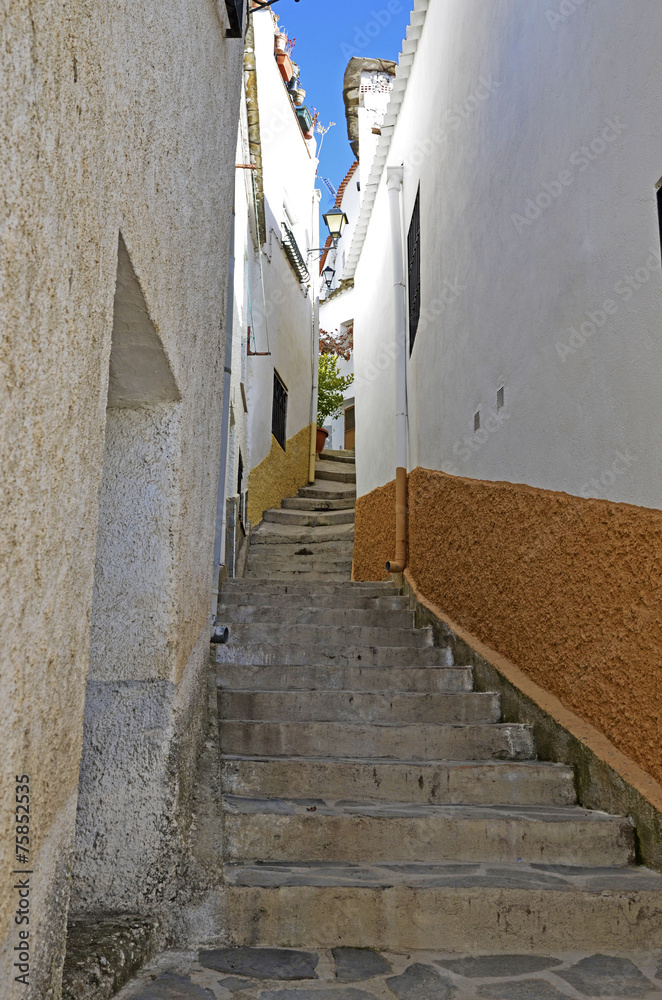 Street in Ohanes, small village in Almeria, Spain