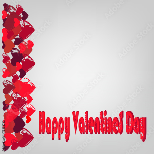 Hearts and congratulations Happy Valentine's Day.